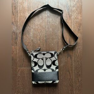 Coach Black Signature Canvas Crossbody